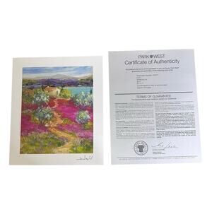 2015 Print DUAIV Arrivee Au Lac French Landscape COA